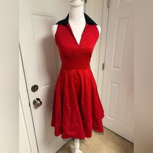 Hearts & Roses XS Polka Dot midiDress